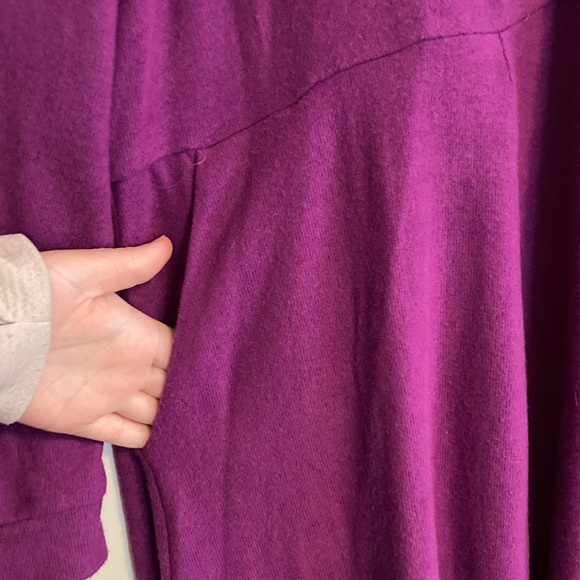 Torrid Purple Long Sleeve Dress- Hacci Front Pocket Skater Dress - Picture 5 of 10